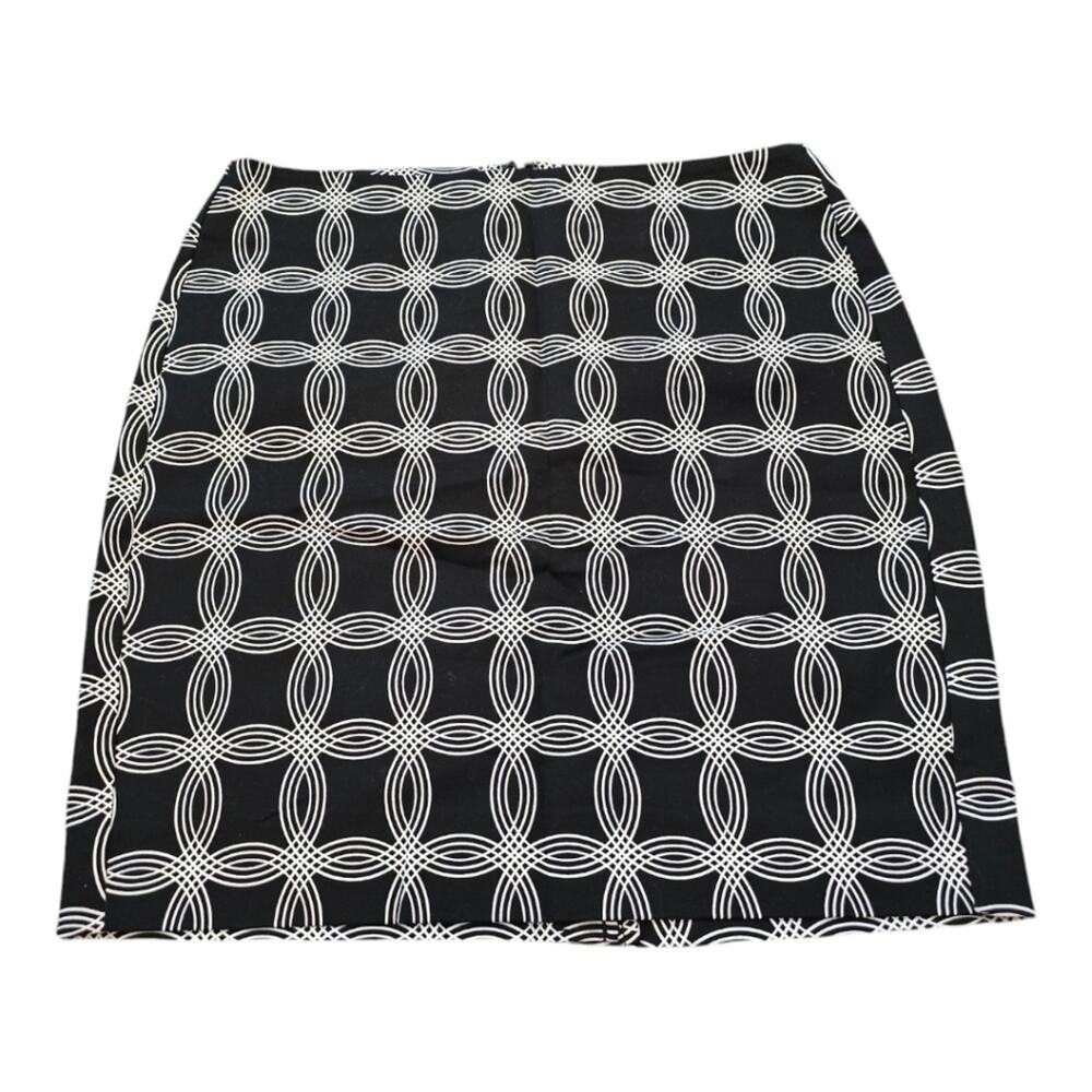 Banana Republic Black and White Academia Pencil Skirt‎ Size 4 New!